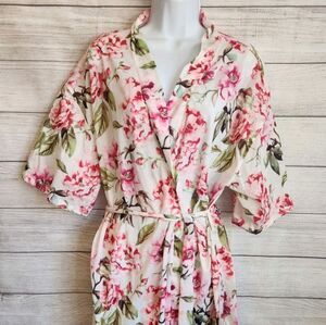 Show Me Your Mumu Garden Of Blooms Robe Pink Floral One Size